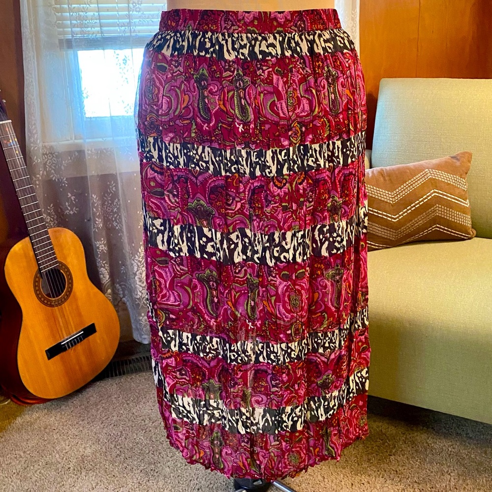 Youtopia Women's Paisley Boho Maxi Skirt (Size XL)